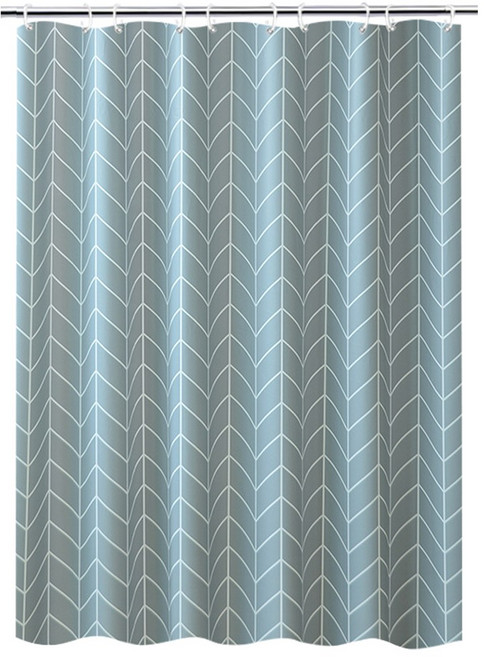 헤링본 모던 욕실 커튼+후크세트 북유럽 감성 방수 샤워 커텐 반투명 욕조 가리개 비닐 투명 화장실 목욕 용품, R79107G(헤링본그레이 180