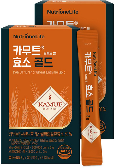 [무료배송/오늘출발] 뉴트리원 카무트효소 골드 곡물맛 발효효소 세트구성, 2개, 30회분