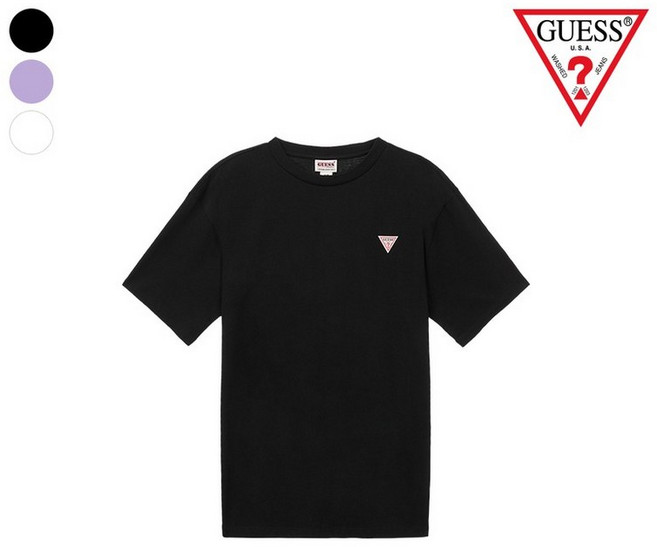 게스 직영 GO 무테삼각 백로고 반팔티 MN2K1337 401352