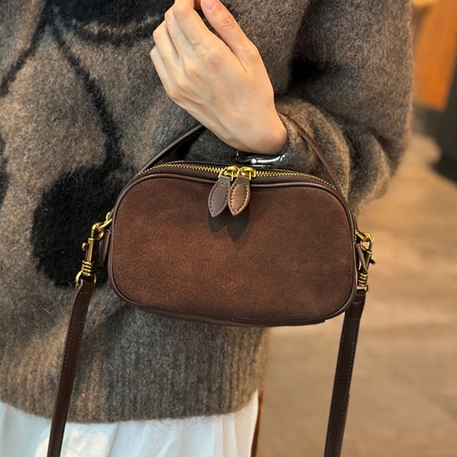 나이스나 소가죽 스웨이드 미니 벨벳 핸드백 여성크로스백 ETC-90