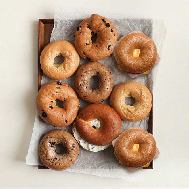 [다신샵] 성수동제빵소 두부베이글 5종세트(플레인 블루베리 블랙올리브 대파크림 잠봉치즈), 100g, 5개