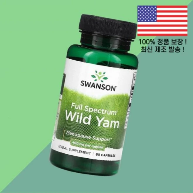 스완슨 풀 스펙트럼 와일드 참마 400mg 60캡슐 Swanson Full Spectrum Wild Yam 60 Capsules, 스완슨 풀 스펙트럼 와일드 참마 400mg 60캡슐 S, 1, 60정 - 쿠팡