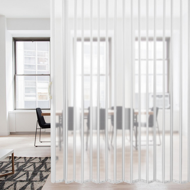 홀딩도어 자바라 투명시리즈A 투명화이트 투명브라운 색상