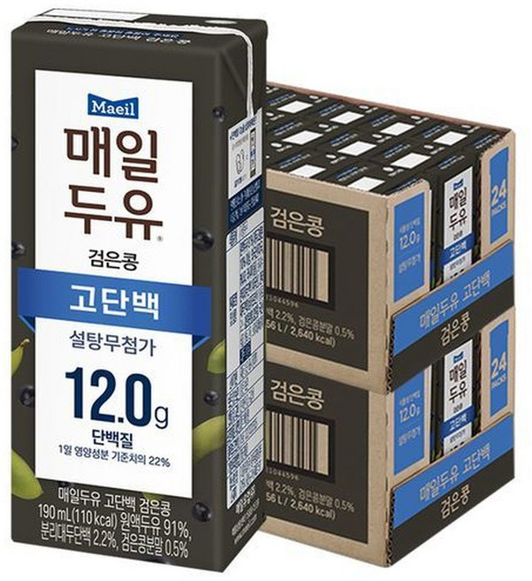 (매일)매일두유 고단백검은콩 190ml 48팩 24팩 2박스 _P366768725, 48개
