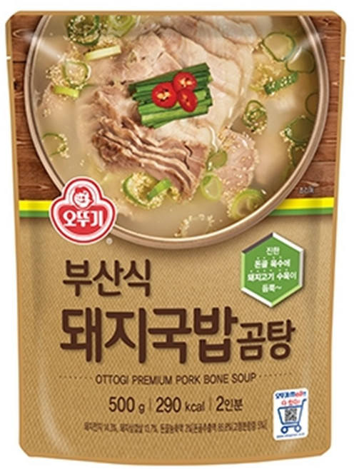 오뚜기 부산식 돼지국밥 곰탕 500g, 3개