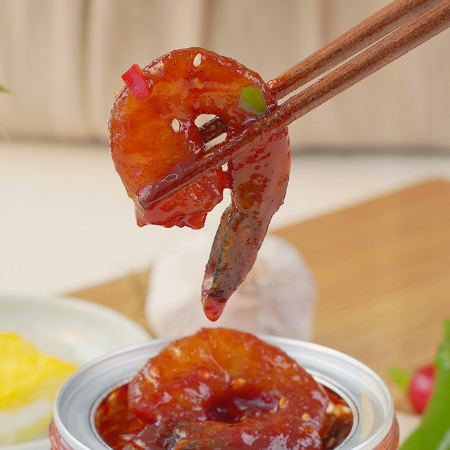 이룸찬 양념 깐새우장 양념새우 순살새우장 대하장, 1개, 300g