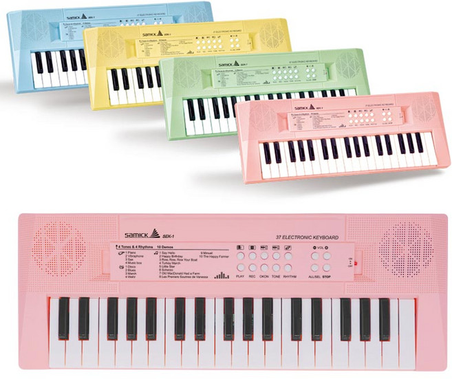 삼익악기 37 미니 키보드 피아노 SEK-1, 블랙, 1개