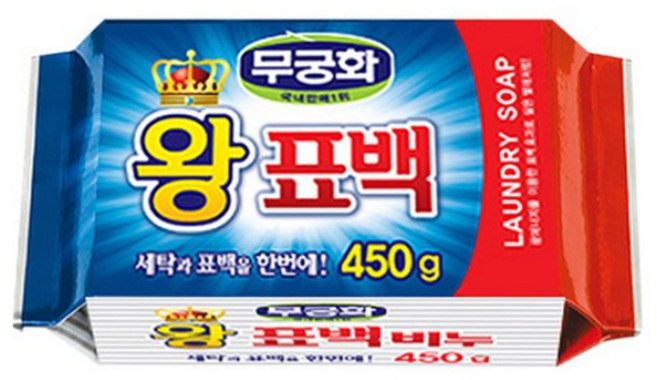무궁화 왕표백 세탁비누, 450g, 9개