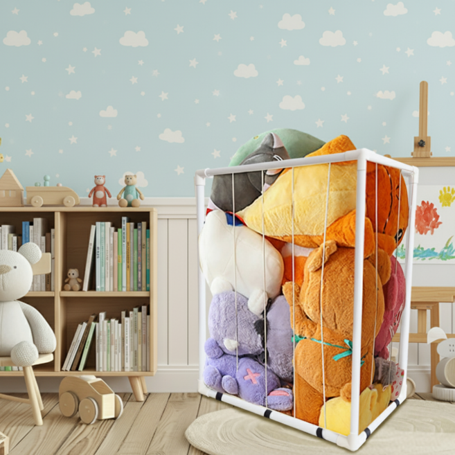 바오월드 인형 수납 정리 인형보관함 인형정리함, 1개, 화이트