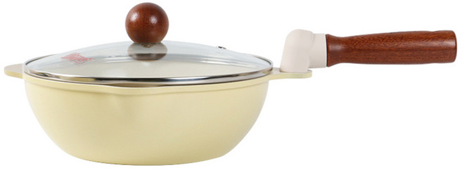 비자트 인덕션 궁중팬, 1개, 엘로우, 24cm