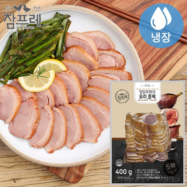 참프레 무화과 오리훈제 슬라이스, 1개, 400g