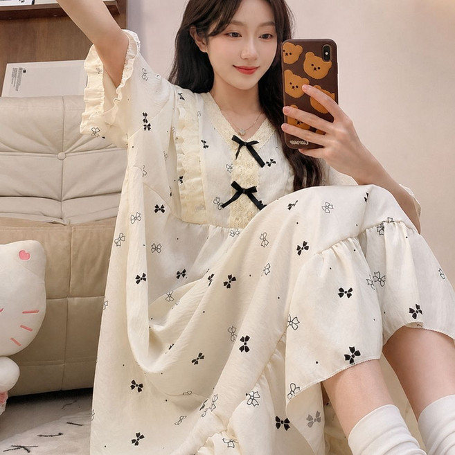 다비크 빅사이즈여성 원피스잠옷