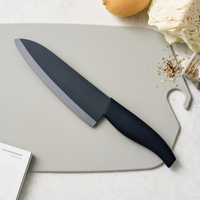 모던하우스 리빙 색 배임 없는 세라믹 식도 6.7 올블랙 CK1125010, 1개