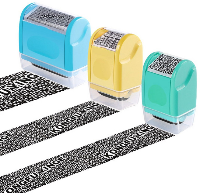 케일 개인정보 보호 롤러 스탬프 보안 지우개, 1개, Green