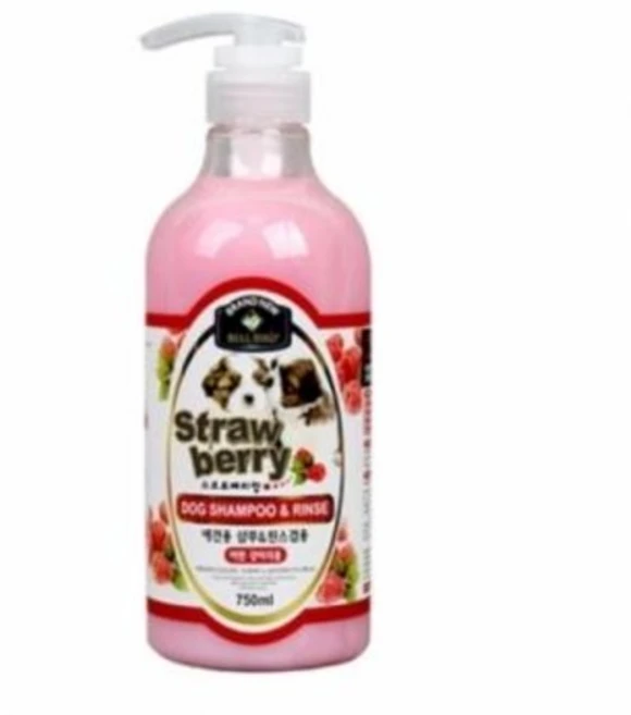 벨버드 스트로베리 반려견 샴푸 & 린스 겸용, 750ml, 1개입, 1개 - 쿠팡