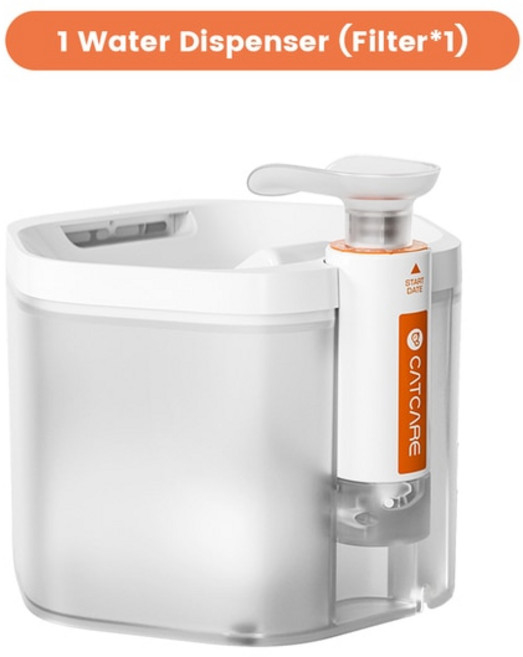 고양이정수기 DOGCARE 고양이 분수 자동 필터 2.5 L 울트라 클린 반려동물 물 디스펜서 개 물그릇 마시는 액세서리 공지사항, with 1-UF-02