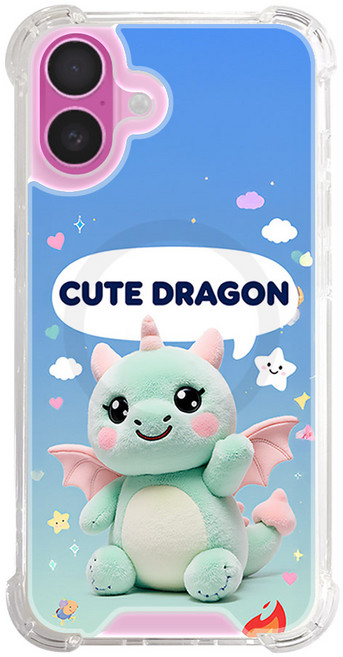 맥세이프 귀요미 동물 아이폰 갤럭시 코너 보호 젤리 케이스 드래곤 Dragon