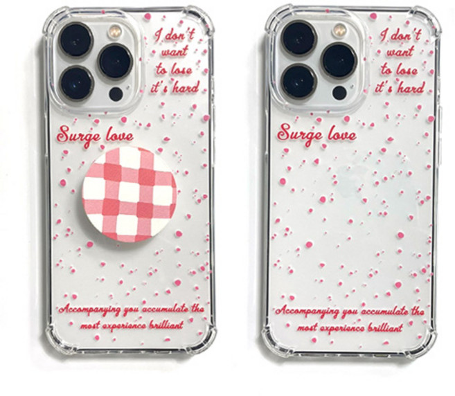 체크 스마트톡 패턴 방탄 젤리 케이스 그봄디자인 제작 케이스 스마트톡 포함