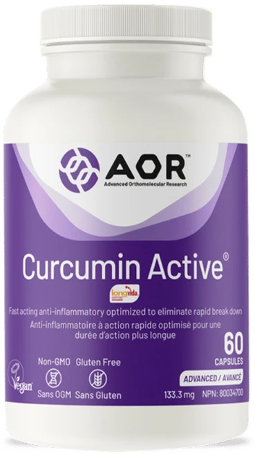 AOR 커큐민 강황 엑티브 Curcumin Active 60정, 1개 - 쿠팡