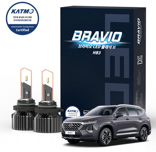 브라비오 싼타페TM (18년~현재) 전용 LED 전조등 헤드라이트 전구 9005타입 (합법인증/자동차검사통과), 1세트, 9005