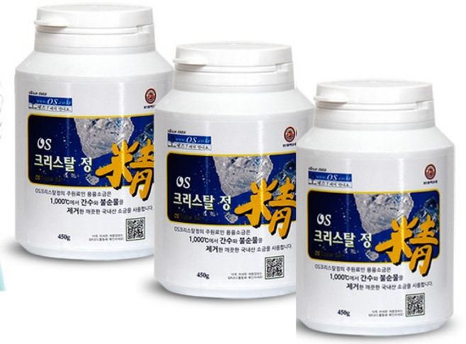 오행생식 크리스탈정 450g 용융소금 간편한 섭취 환, 3개