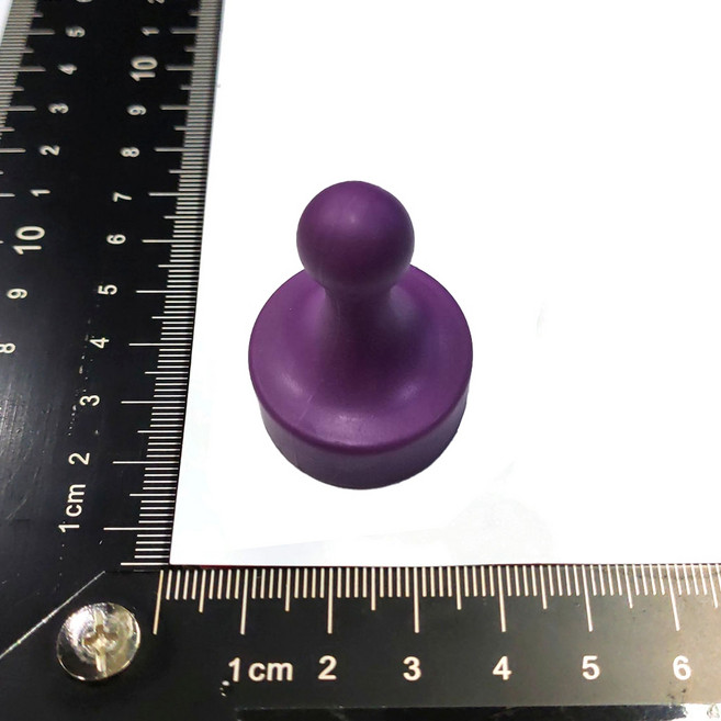 【磁之超市】超強力型白板磁鐵-D29x38mmT 玻璃白板可用 直接吸鐵櫃約可吸附55張A4紙/附發票, 紫色