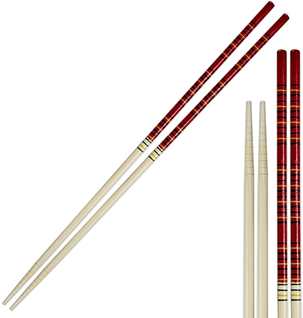 조리용 대나무 튀김 젓가락 33cm 10set/20set/30set, 백색+빨강, 20개