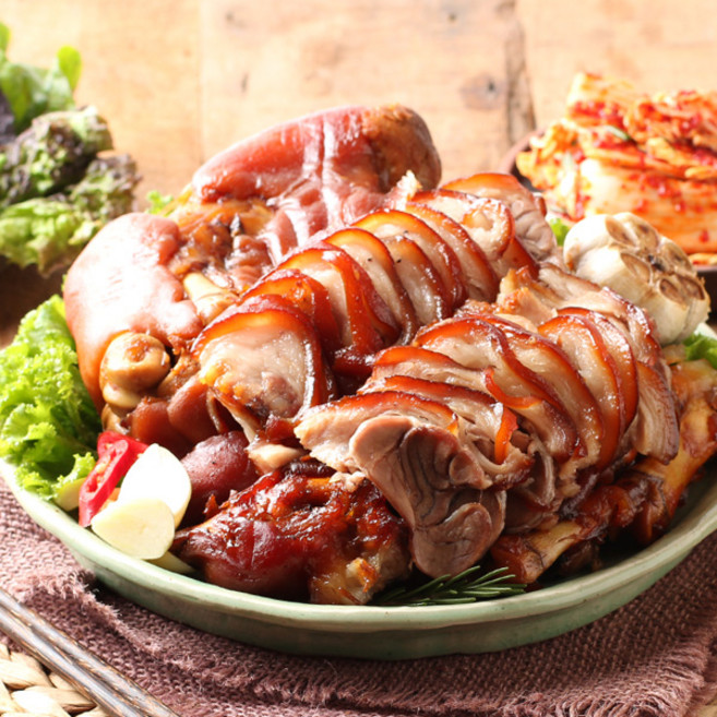 [미소가]부드럽고 담백한 흑마늘 왕족발(중족) 1kg 내외, 1개