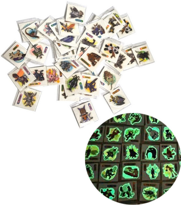 디지몬 야광 씰 스티커 번들 3개입 x 10팩 총30개, 1개