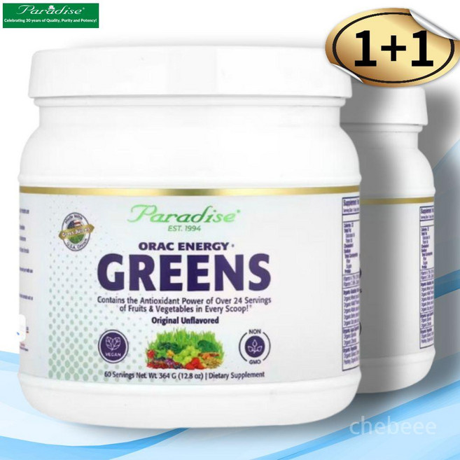 파라다이스허브 오락스 에너지 그린스 녹색 채소 분말 362g 2통 밀싹 스피룰리나