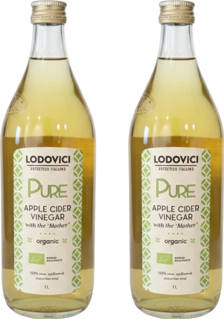 로도비치 100% 유기농 애플 사이다 비니거 사과식초 (초산 5% 함유), 2개, 1L