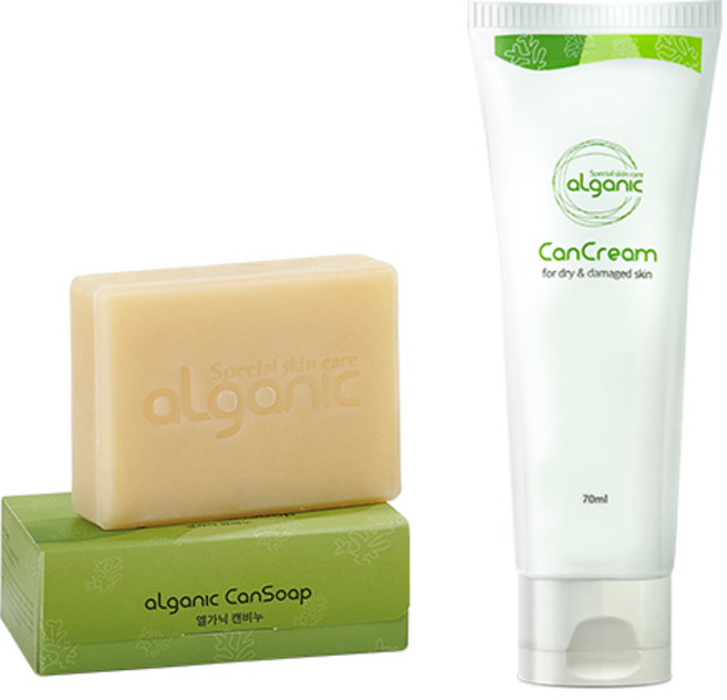 엘가닉 (캔크림 1개+캔비누 1개) - 암환자 피부 사용가능 / 고보습 순한 EWG등급 자연유래 함유, 100g, 1개입, 쇼핑백 O, 홀더 X