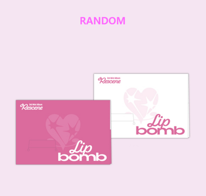 리센느 미니 3집 앨범 lip bomb 립밤 RESCENE QR 포토카드 버전 랜덤1종, 랜덤, 1종