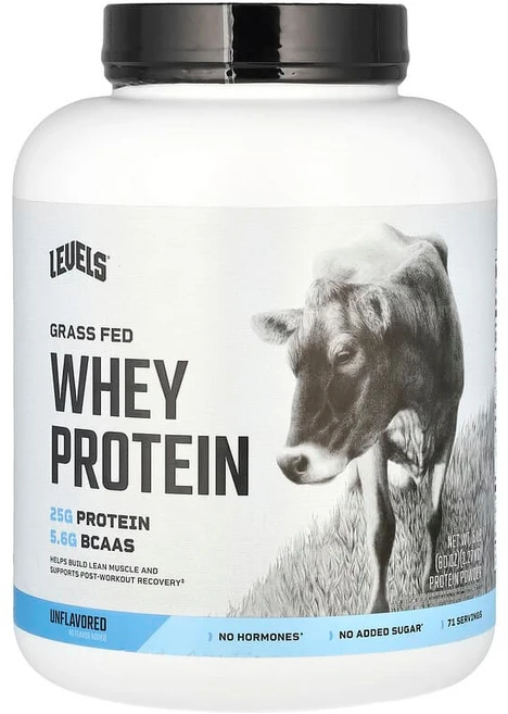 Levels 목초 사육 유청 단백질 파우더 무맛 2.27kg(5lbs) LVL-00703, 2.27kg, 1개 - 쿠팡