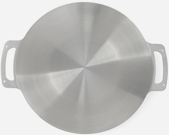 야외 캠핑용 스텐 그리들팬 40cm 가방포함 솥뚜껑구이판 원형구이팬, 1개