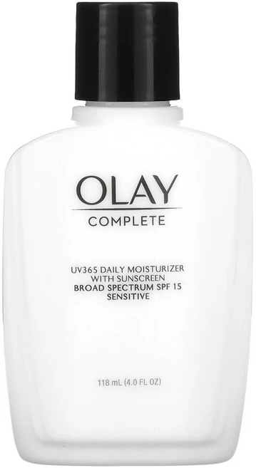 Olay Complete UV365 데일리 모이스처라이저 자외선 차단제 함유 SPF 15 민감성 118ml 2팩, 1개 - 쿠팡