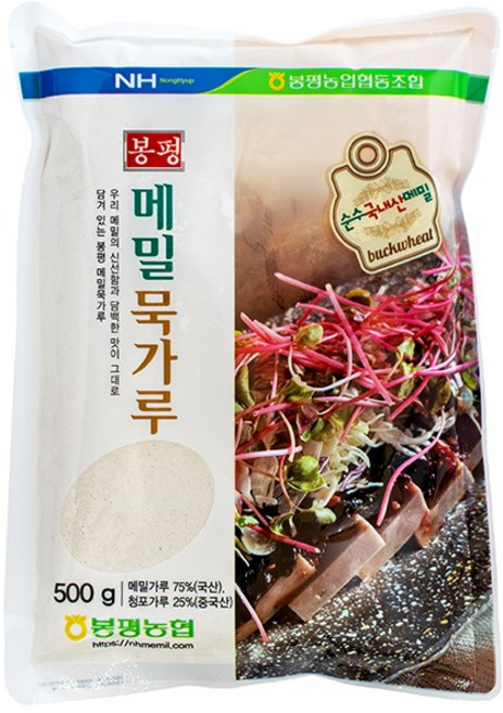 농협 강원도 봉평 메밀묵가루 봉평산 1등급이상, 1개, 500g