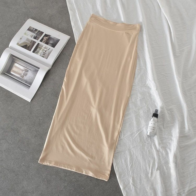 歐美ins中長款半身裙女 緊身針織半身長裙 辣妹氣質一步裙 彈性包臀裙 高腰a字裙