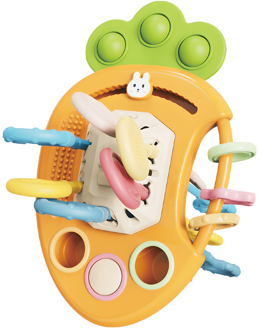 우주선 실리콘 풀 스트링 촉감놀이, 당근, 1개