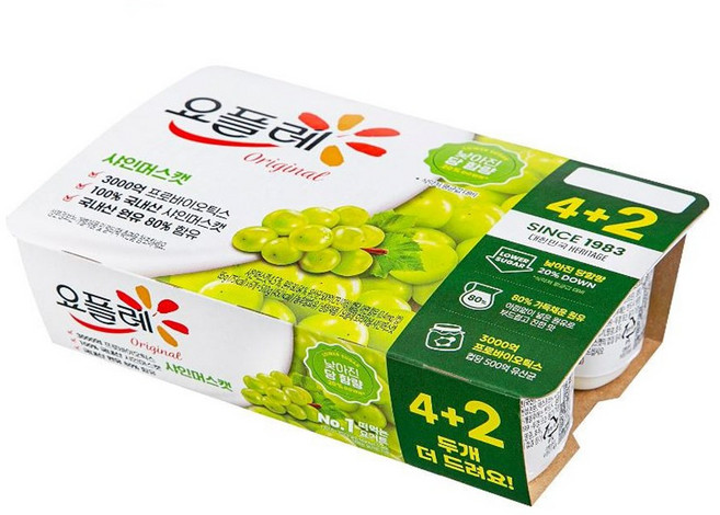 빙그레 요플레 샤인머스캣, 85g, 12개