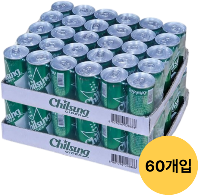 칠성사이다 미니캔 190ml (60개), 60개