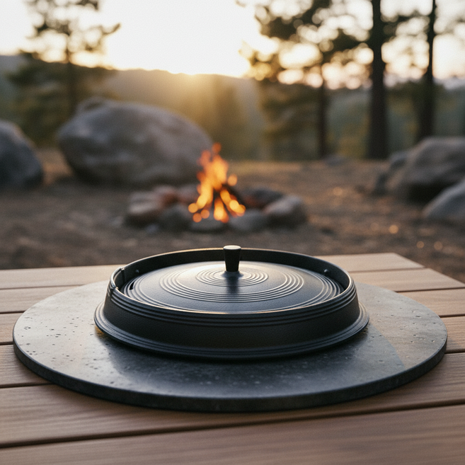 캠핑용 가정집 업소용 무쇠 그리들 가마솥 뚜껑 불판 소형 40cm, 가마솥뚜껑 불판, (소형)