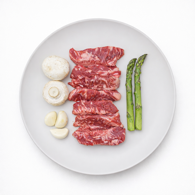 깔끔손질 육즙가득 황제갈비살 소고기 지방제거 구이용 개별포장, 5개, 200g