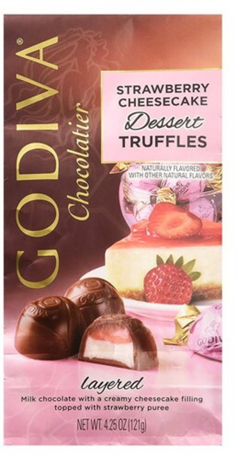 고디바 딸기치즈케이크 디저트 트러플 121g 1팩, 1개