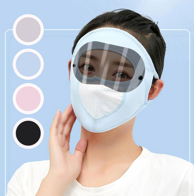 여성 얼굴전체 마스크 선글라스 일체형 골프장마스크, 1개, 상세페이지 참조