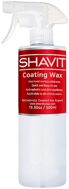 샤빗 코팅왁스 500ml 물왁스 유리관리제 광택 케미칼 프리미엄 차량 실내외 글로벌 디테일링 셀프 세차용품, 1개
