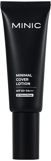 미닉 미니멀 모공 잡티 주근깨 완벽 커버로션 남자 선크림 파운데이션 비비크림, 2호 내추럴 베이지, 1개 - 쿠팡