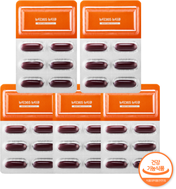 뉴티365 뉴티큐 초고함량 감마리놀렌산 입술포진영양제, 5개, 30정