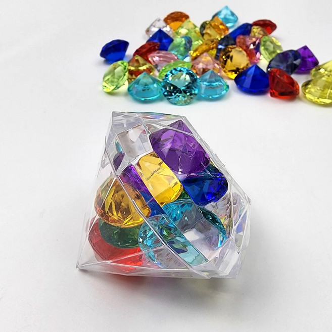 [무료배송/당일배송] 다이아몬드 모양 케이스 보석 칼라 세트 [엘리빅마켓], 1세트(10개입)