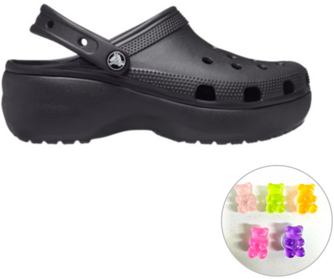 크록스 클래식 플랫폼 여성 키높이 샌들 슬리퍼 206750-001